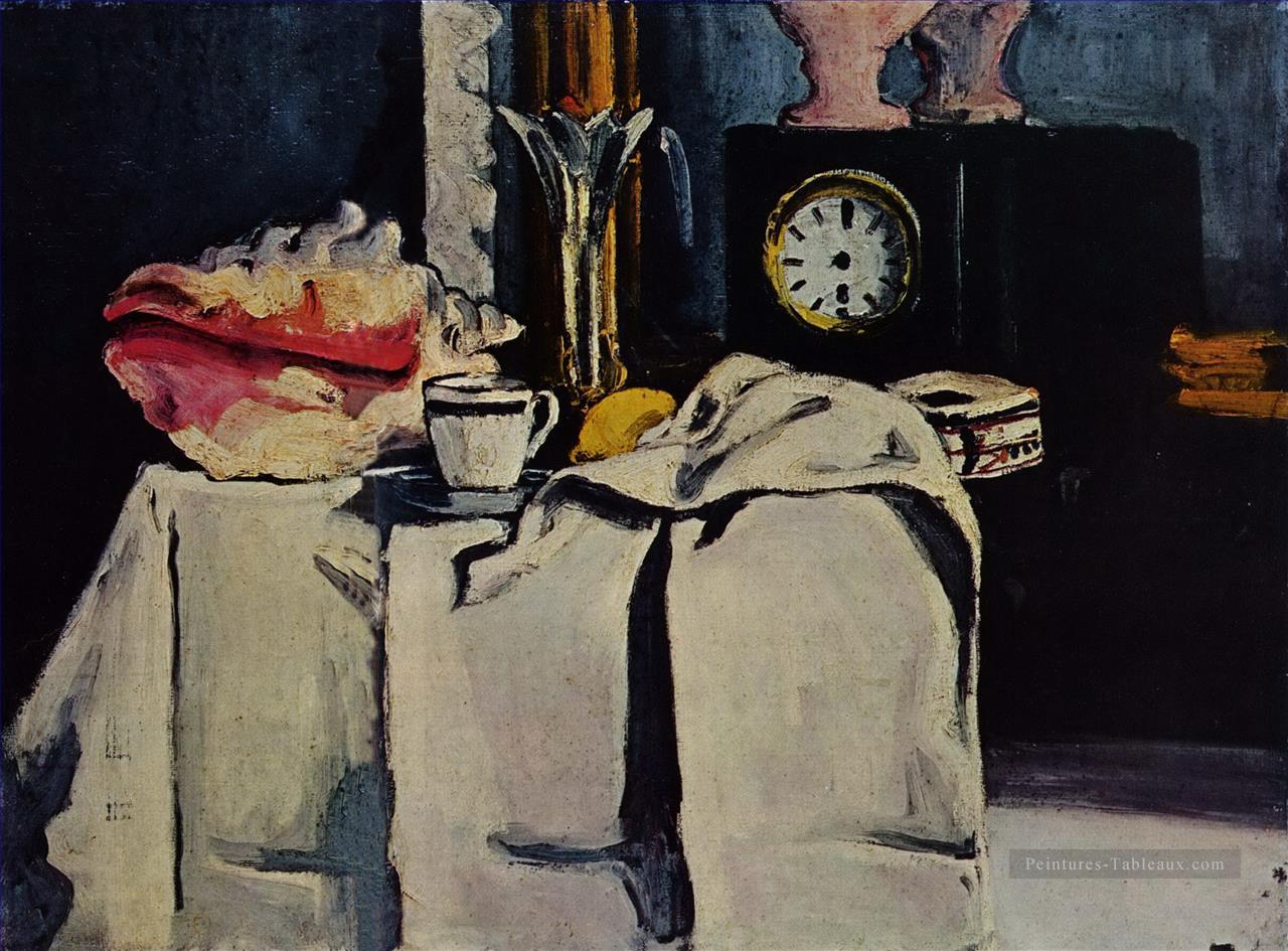 L’horloge en marbre noir Paul Cézanne Peintures à l'huile